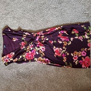 Purple sleeveless midi dress. Size S